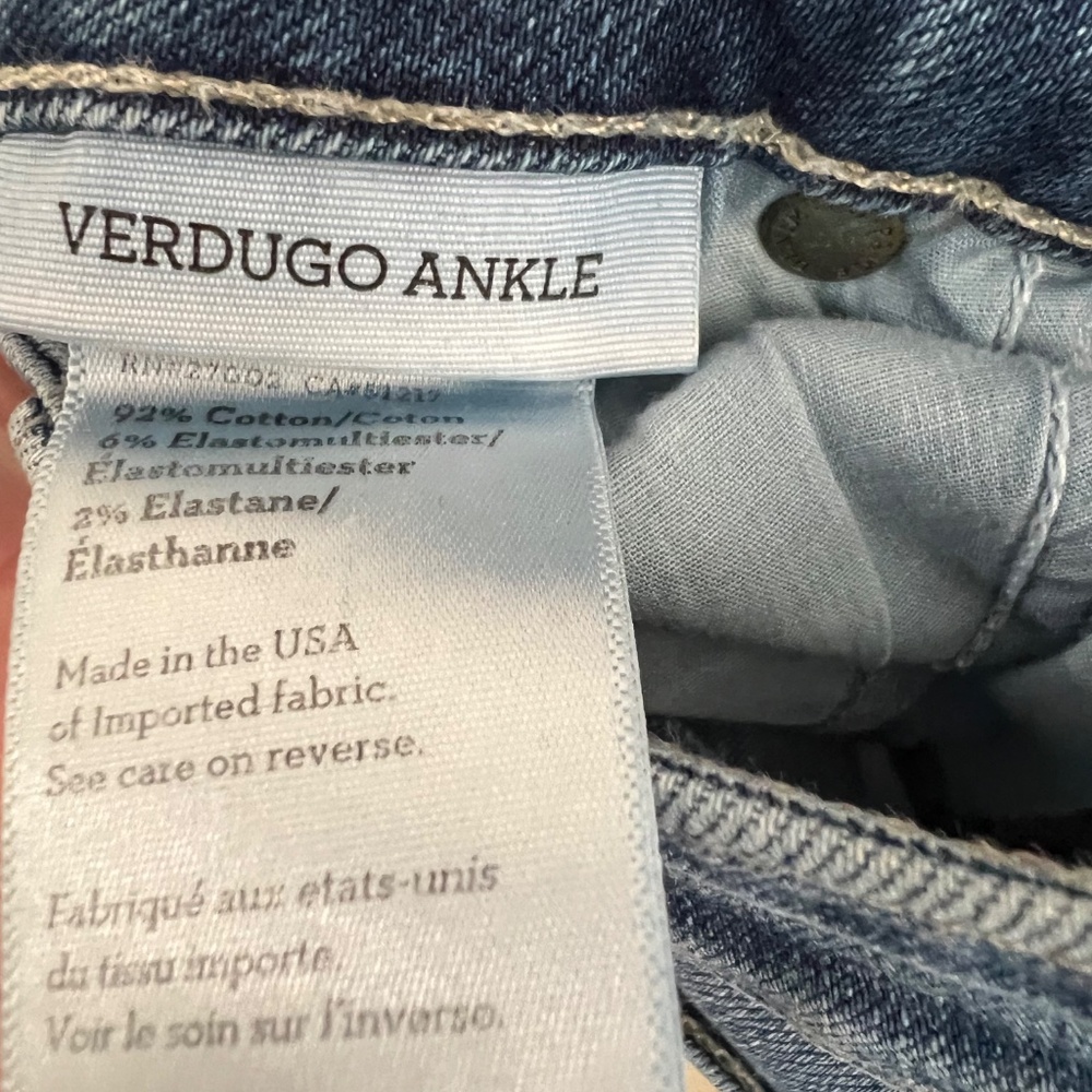 PAIGE DENIM VERDUGO ANKLE- Women's Size 24 - Picture 3 of 10
